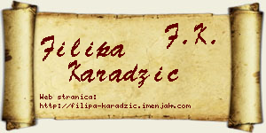 Filipa Karadžić vizit kartica
